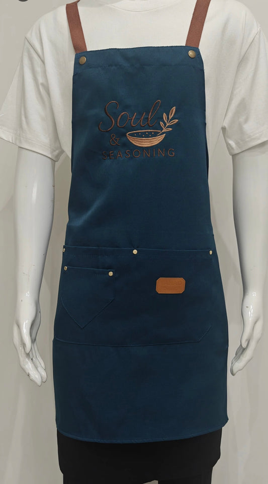 Soul & Seasoning Embroidered Apron