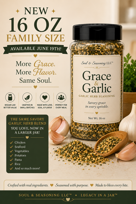 Grace & Garlic™ – Garlic Herb Seasoning (16 oz Family Size)