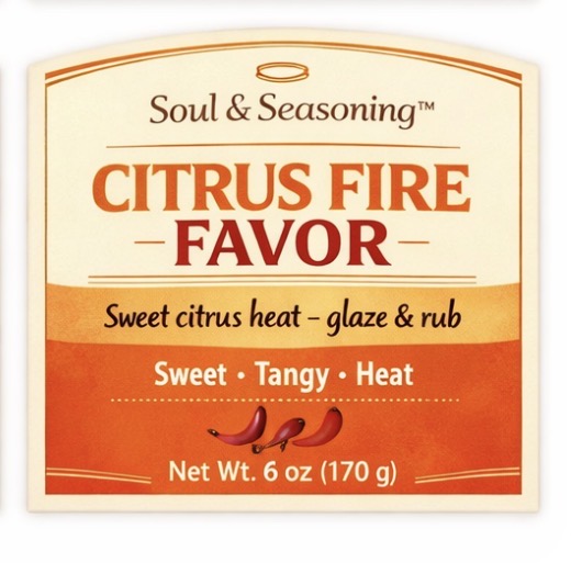 "Coming Soon"  Citrus Fire Favor